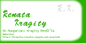 renata kragity business card